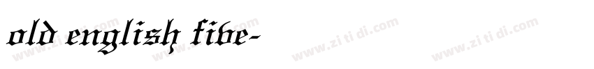 old english five字体转换